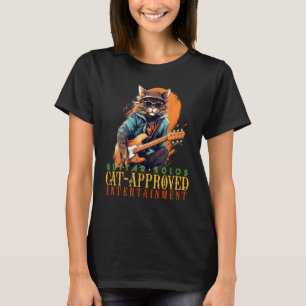 Happy Guitar Cat voor elektrische gitaren en Rock' T-shirt