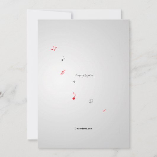 Happy Guitar-uitnodiging Kaart (Achterkant)