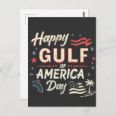 Happy Gulf of America's Funny Patriotic Briefkaart (Voorkant / Achterkant)