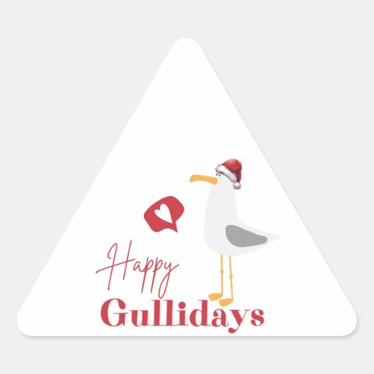 Happy Gulholidays-Sticker Sticker (Voorkant)