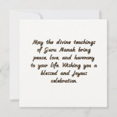 Happy Guru Nanak Kaart (Achterkant)
