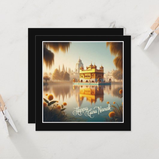 Happy Guru Nanak Kaart (Voorkant / Achterkant in situ)