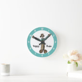 Happy guy Wall Clock Ronde Klok (Huis)