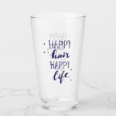 Happy Hair Happy Life Glas (Achterkant)
