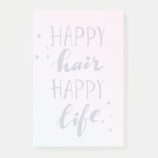 Happy Hair Happy Life Post-it® Notes (Voorkant)