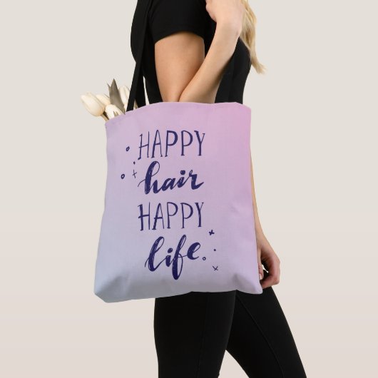 Happy Hair Happy Life Tote Bag (Dichtbij)