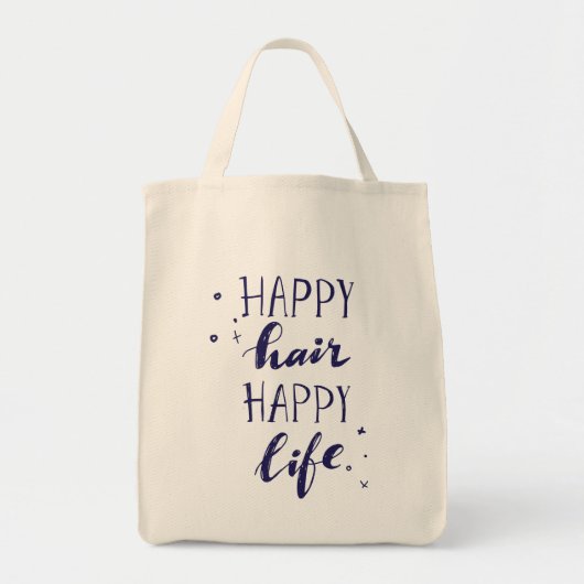 Happy Hair Happy Life Tote Bag (Voorkant)