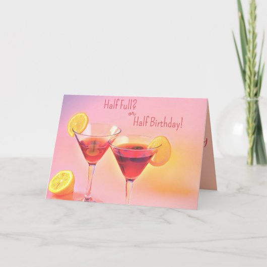 Happy Half Birthday Card Feestdagen Kaart (Voorkant)