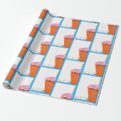 Happy Half Birthday Cupcake Cadeaupapier (Uitgerold)