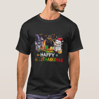 Happy Hallo Bedankt Mas Cats T-shirt