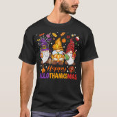 Happy Hallo Bedankt Mas Halloween Thanksgiving Chr T-shirt (Voorkant)