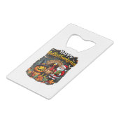 Happy Hallo Bedankt mas Merry Christmas Santa Clau Creditkaart Flessenopener (Achterkant Gekanteld)