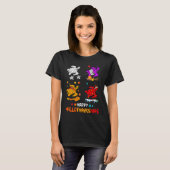 Happy Hallo Bedankt Mas Thanksgiving Halloween mas T-shirt (Voorkant volledig)