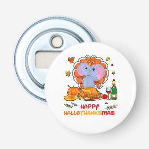 Happy Hallo olifant Drink wijn dank u cadeau Button Flesopener