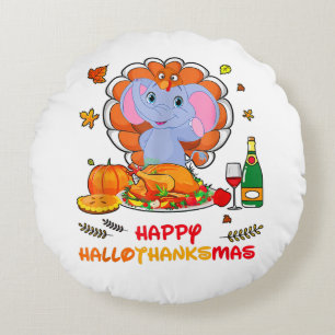 Happy Hallo olifant Drink wijn dank u cadeau Rond Kussen