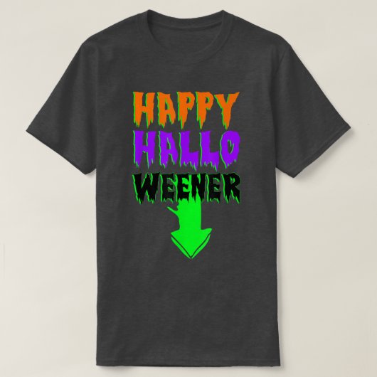 Happy Hallo Weener Scary Halloween Costumes T-shirt (Design voorkant)