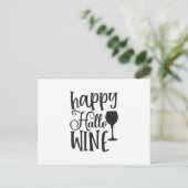 Happy Hallo Wine Briefkaart (Staand voorkant)