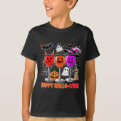Happy Hallo-wine Funny Halloween Gl Wine Drinking T-shirt (Voorkant)