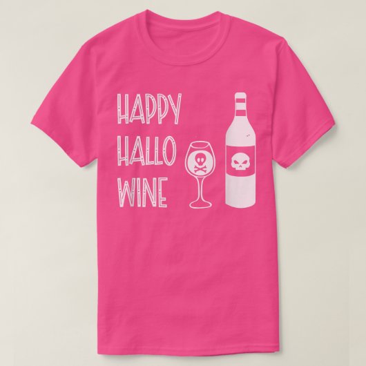 Happy Hallo Wine T-shirt (Design voorkant)