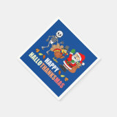 Happy HalloBedanktMas (BLUE) Napkins Servet (Hoek)