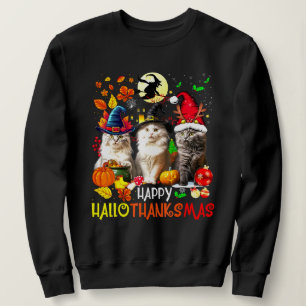 Happy HalloBedanktMas Cats Trui