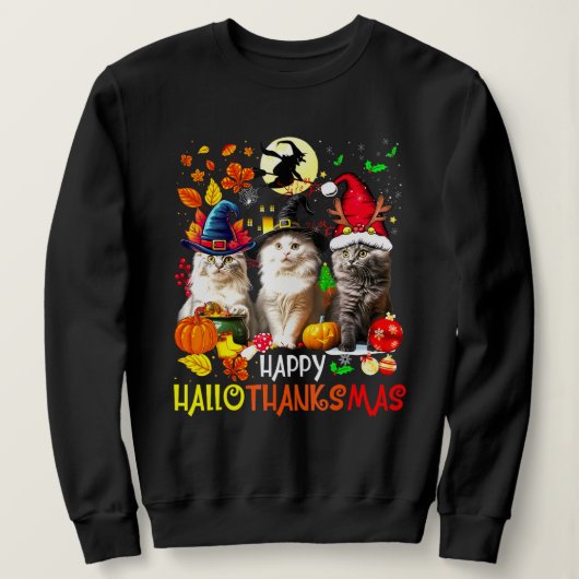 Happy HalloBedanktMas Cats Trui (Design voorkant)