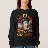 Happy HalloBedanktMas Cats Trui (Voorkant)