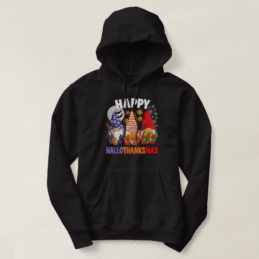 Happy HalloBedanktMas Halloween Thanksgiving Chris Hoodie (Design voorkant)
