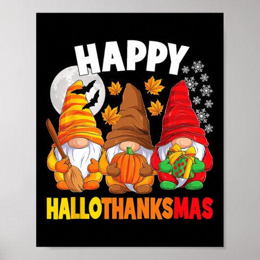 Happy HalloBedanktMas Halloween Thanksgiving Chris Poster (Voorkant)