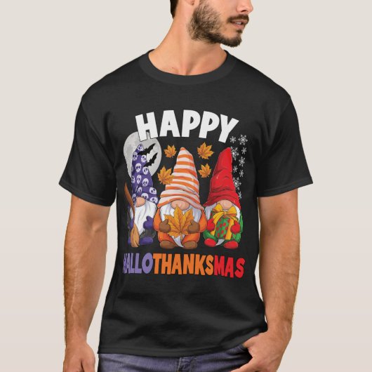 Happy HalloBedanktMas Halloween Thanksgiving Chris T-shirt (Voorkant)