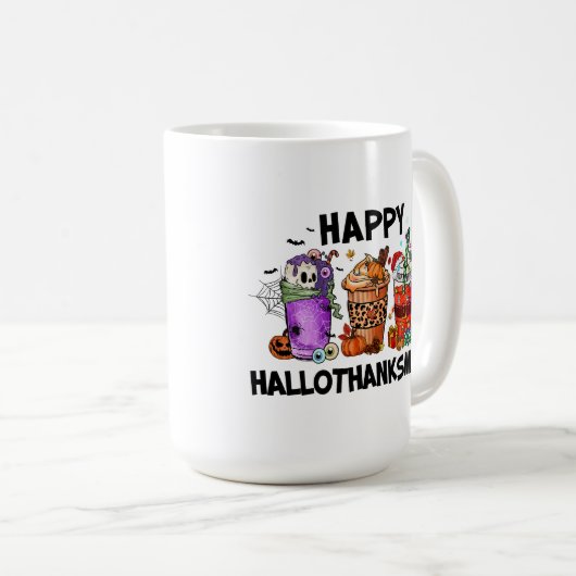 Happy HalloBedanktMas Koffiemok (Voorkant rechts)