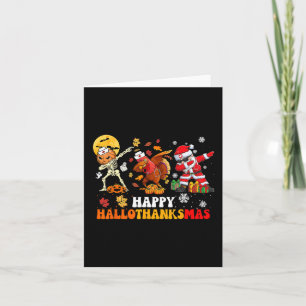 Happy HalloBedanktMas Nurse Halloween Thanksgiving Kaart
