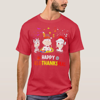 Happy HalloBedanktMas Santa Koe Halloween Thanksgi T-shirt