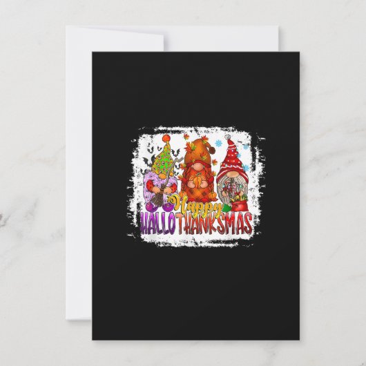 Happy HalloDankMas Gnome Halloween Kerstmis dan an Kaart (Voorkant)