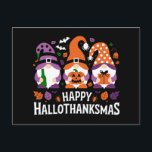 Happy Hallothanksams Gnomes Lover Merry Christmas Feestdagenkaart<br><div class="desc">Happy Hallothanksams Gnomes Lover Merry Christmas</div>