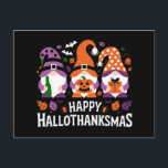 Happy Hallothanksams Gnomes Lover Merry Christmas Feestdagenkaart<br><div class="desc">Happy Hallothanksams Gnomes Lover Merry Christmas</div>