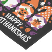 Happy Hallothanksams Gnomes Lover Merry Christmas Korte Tafelloper (Hoek)