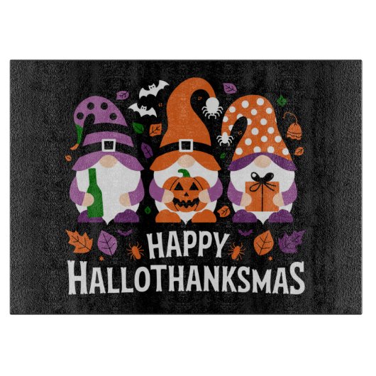 Happy Hallothanksams Gnomes Lover Merry Christmas Snijplank (Voorkant)