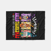 Happy Hallothanksams met mijn Gnomies Halloween Th Fleece Deken (Voorkant (Horizontaal))