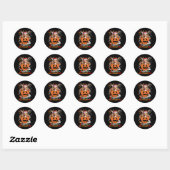 Happy Hallothanksams Shetland Sheepdog Ronde Sticker (Vel)