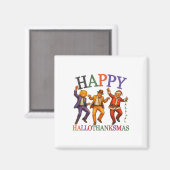 Happy Hallothanksams Trump Dance Dansen Funny Tru Magneet (Voorkant / Achterkant)