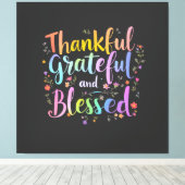 Happy HalloThanksgiving Halloween, Thanksgiving, X Canvas Afdruk (Insitu (Houten vloer))