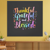 Happy HalloThanksgiving Halloween, Thanksgiving, X Canvas Afdruk (Insitu (Woonkamer))