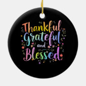 Happy HalloThanksgiving Lovers Design– Perfect Hal Keramisch Ornament (Achterkant)