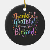 Happy HalloThanksgiving Lovers Design– Perfect Hal Keramisch Ornament (Voorkant)