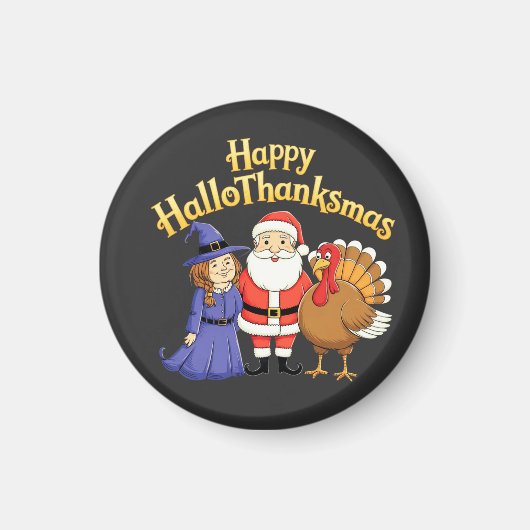 Happy HalloThanksgiving Lovers Design– Perfect Hal Magneet (Voorkant)