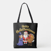 Happy HalloThanksgiving Lovers Design Tote Bag (Achterkant)