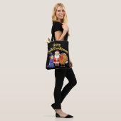 Happy HalloThanksgiving Lovers Design Tote Bag (Op model)