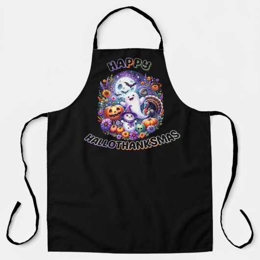 Happy HalloThanksMas All-Over Print Schort (Voorkant)