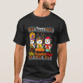 Happy HalloThanksMas Cats Fall Thanksgiving Chris T-shirt (Voorkant)